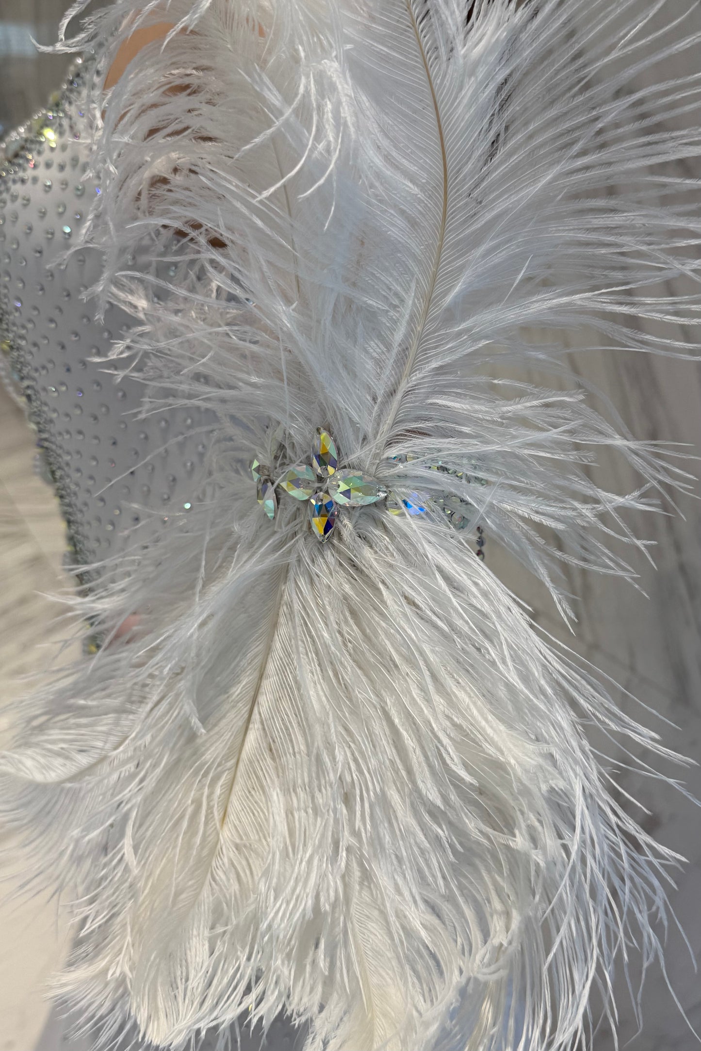 Pearl white exclusive competition dress