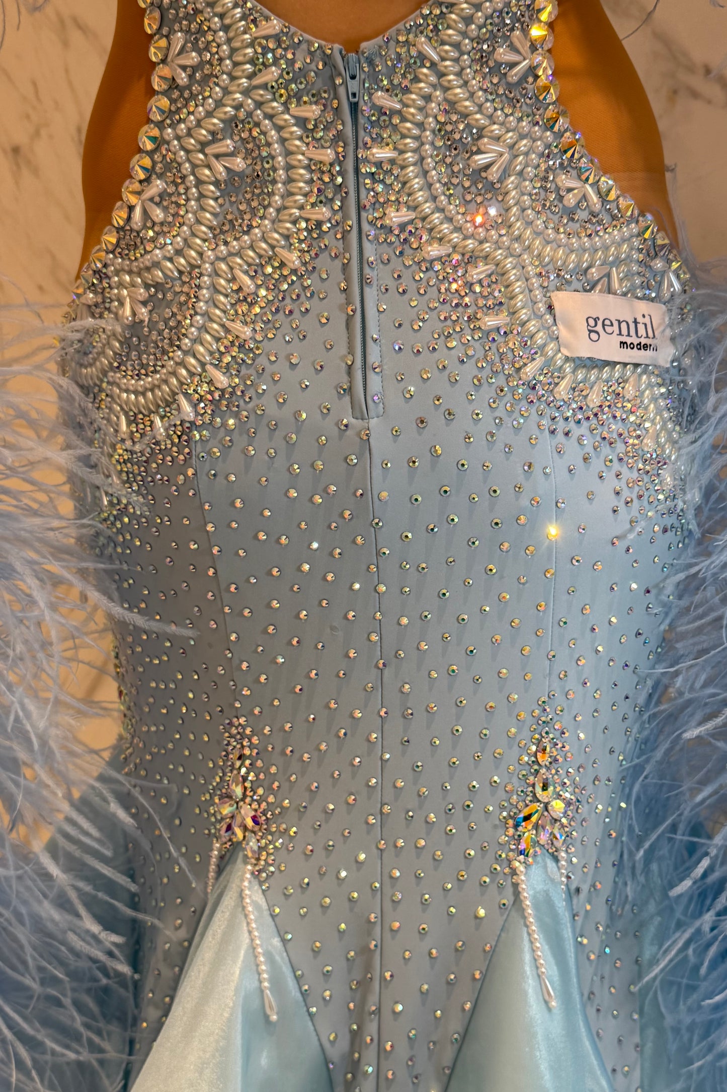 Pearl ice blue exclusive competition dress