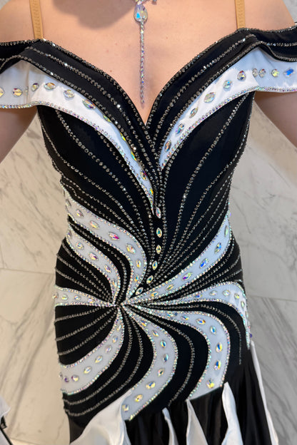 Black & white exclusive competition dress