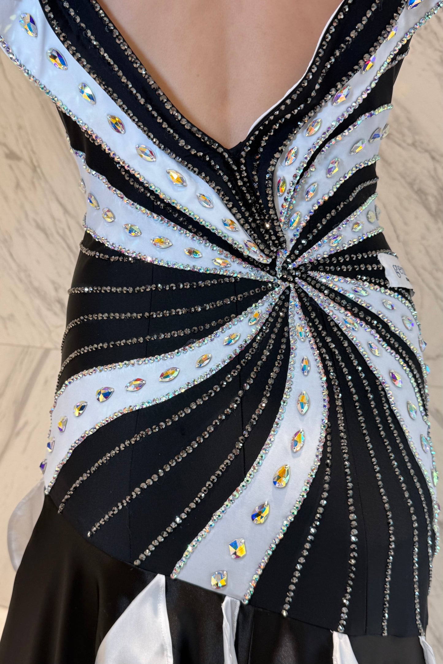 Black & white exclusive competition dress