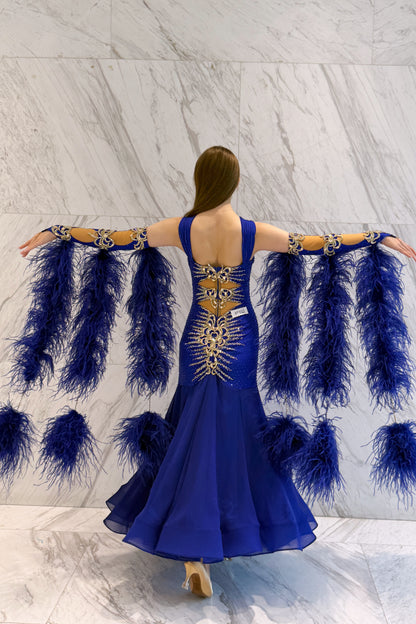 Deep blue colour exclusive competition dress