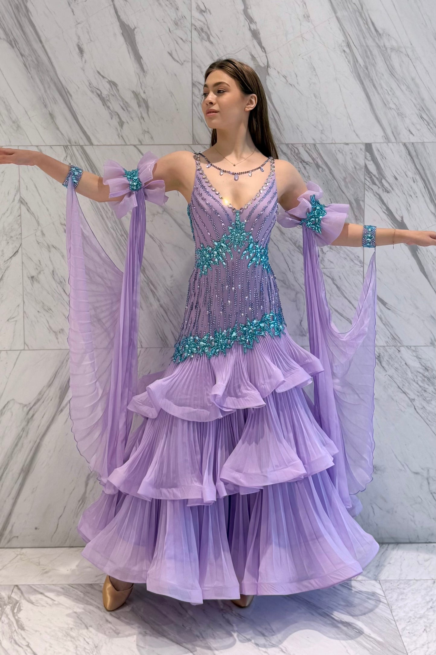 Purple exclusive competition dress