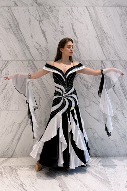 Black & white exclusive competition dress