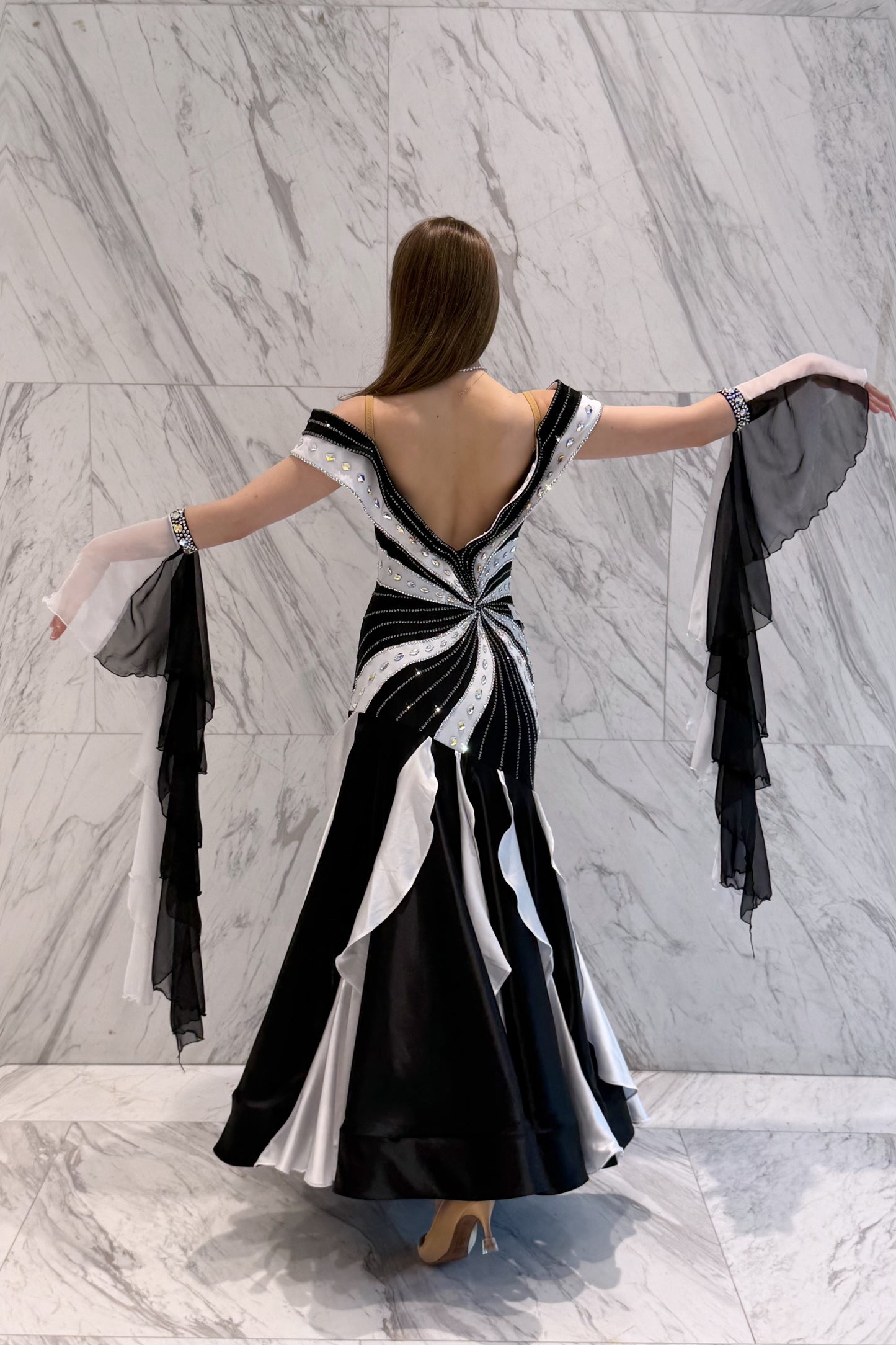 Black & white exclusive competition dress