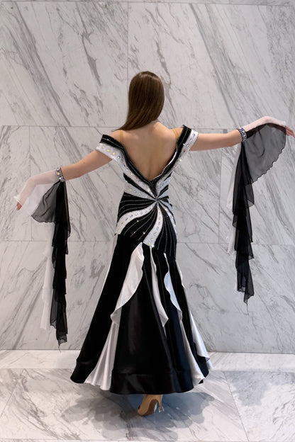 Black & white exclusive competition dress