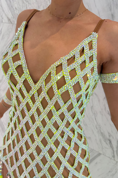 Lemon on skin colour exclusive competition dress
