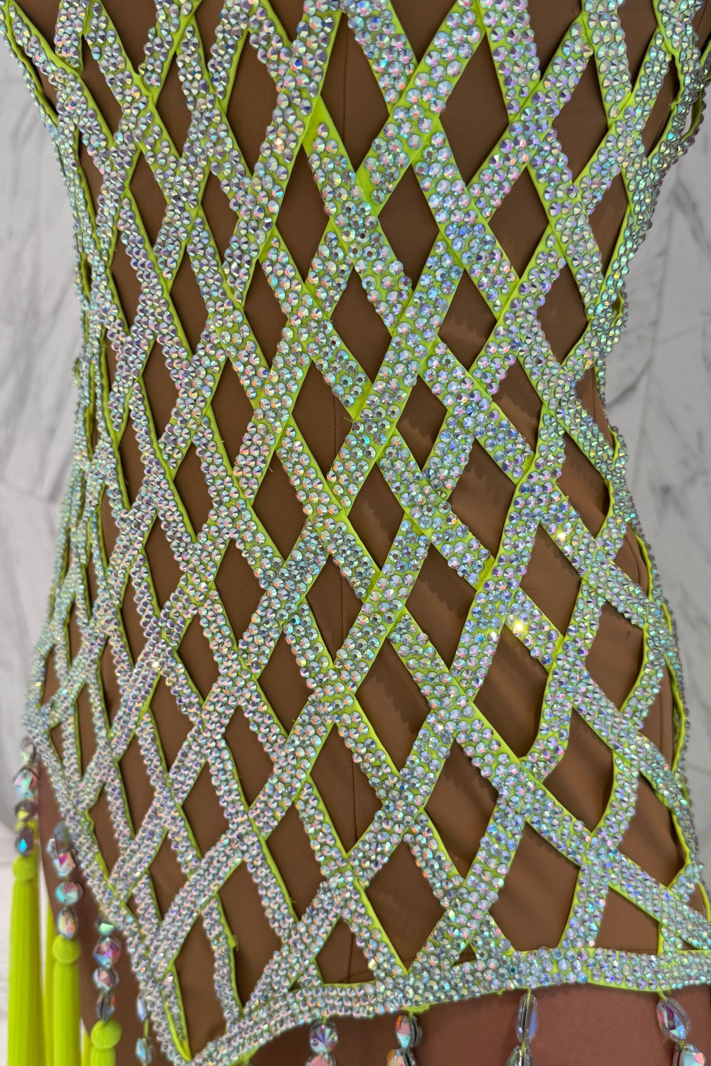 Lemon on skin colour exclusive competition dress
