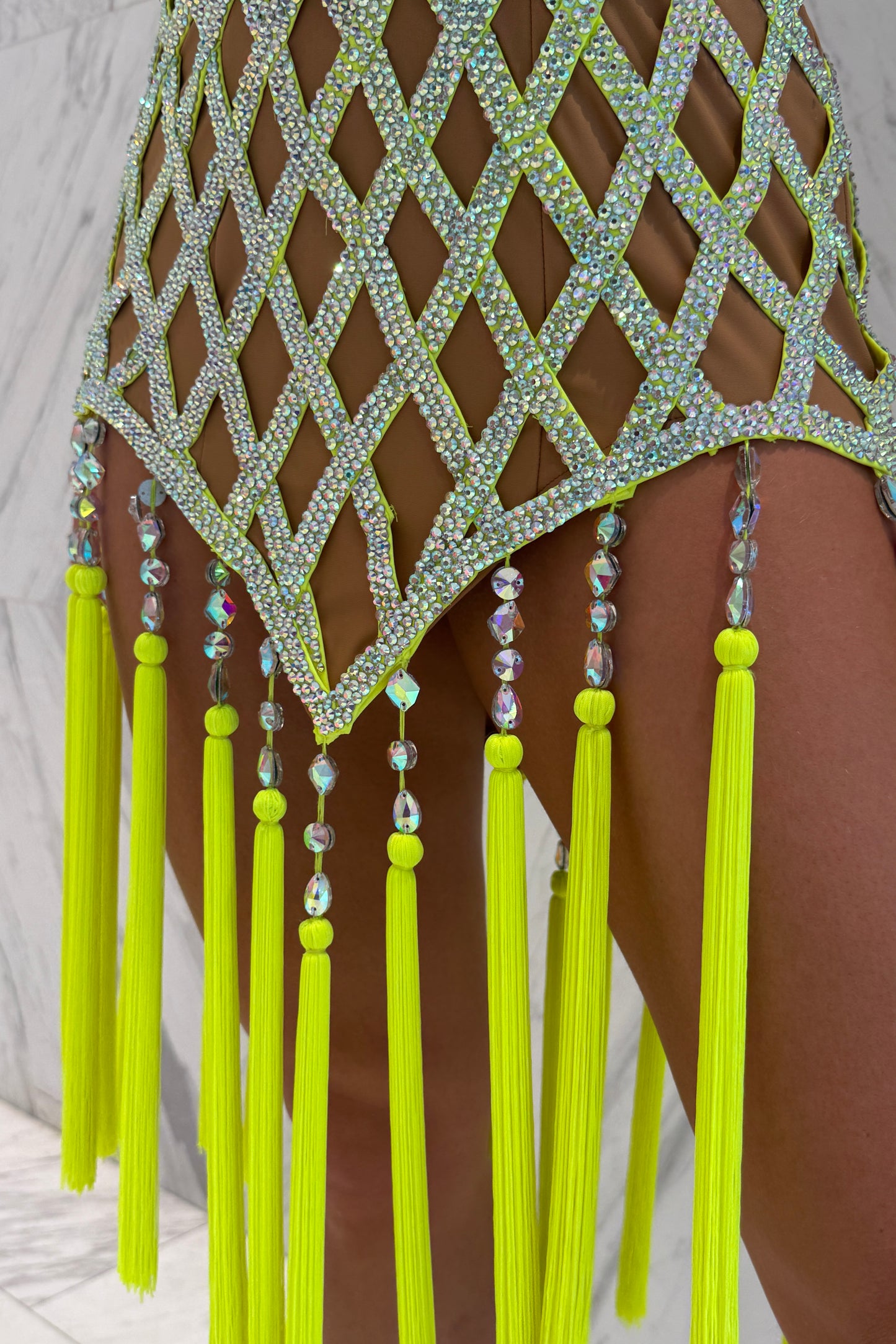 Lemon on skin colour exclusive competition dress