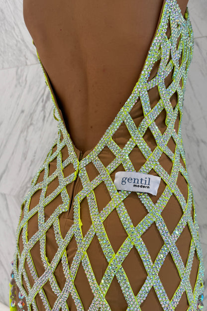 Lemon on skin colour exclusive competition dress