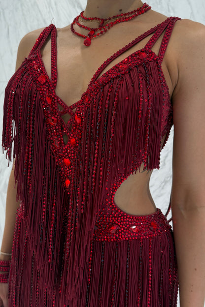 Red colour exclusive competition dress