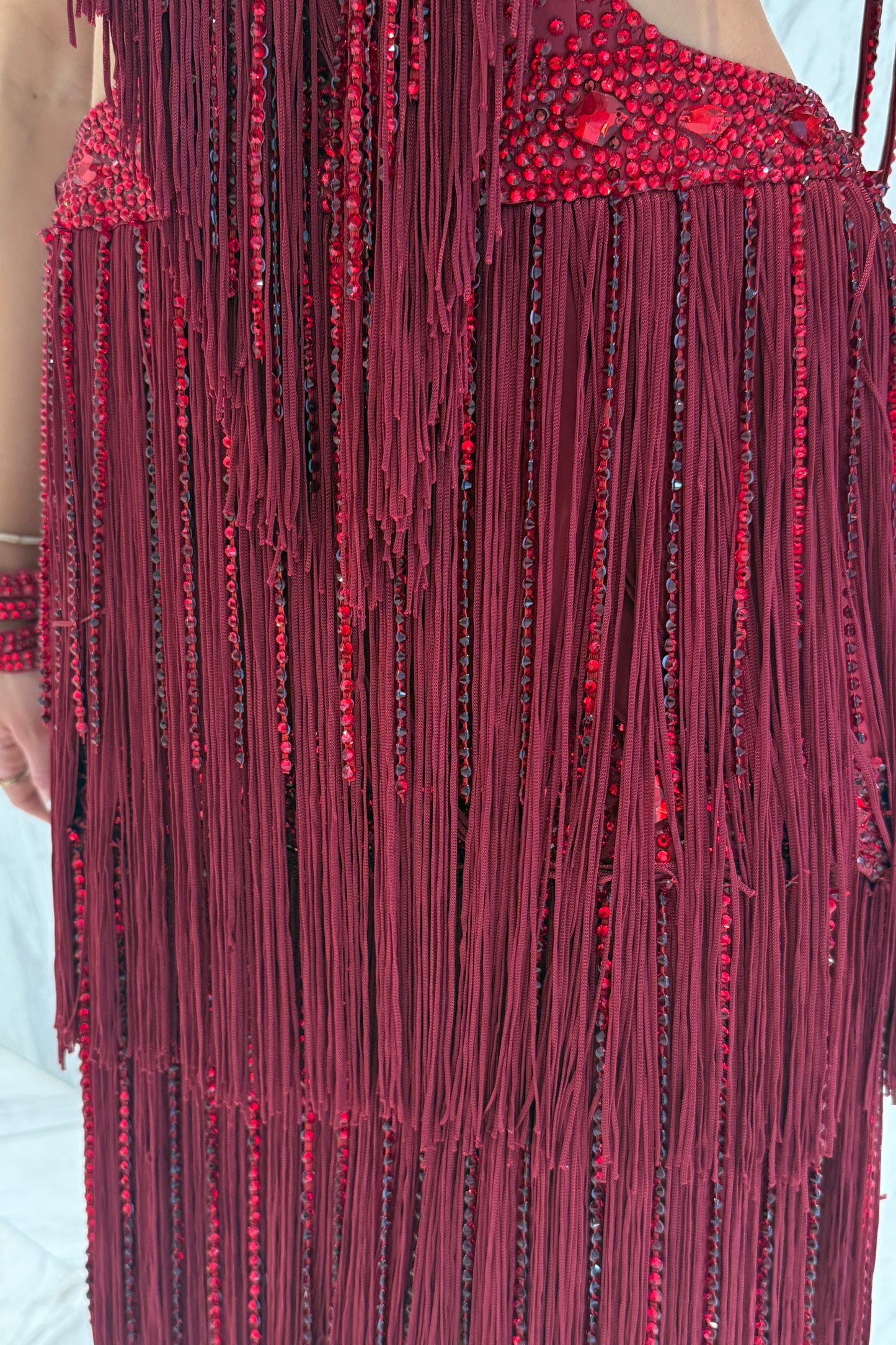 Red colour exclusive competition dress