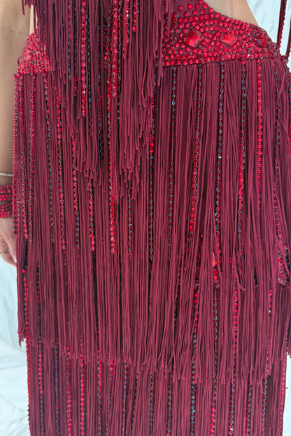 Red colour exclusive competition dress