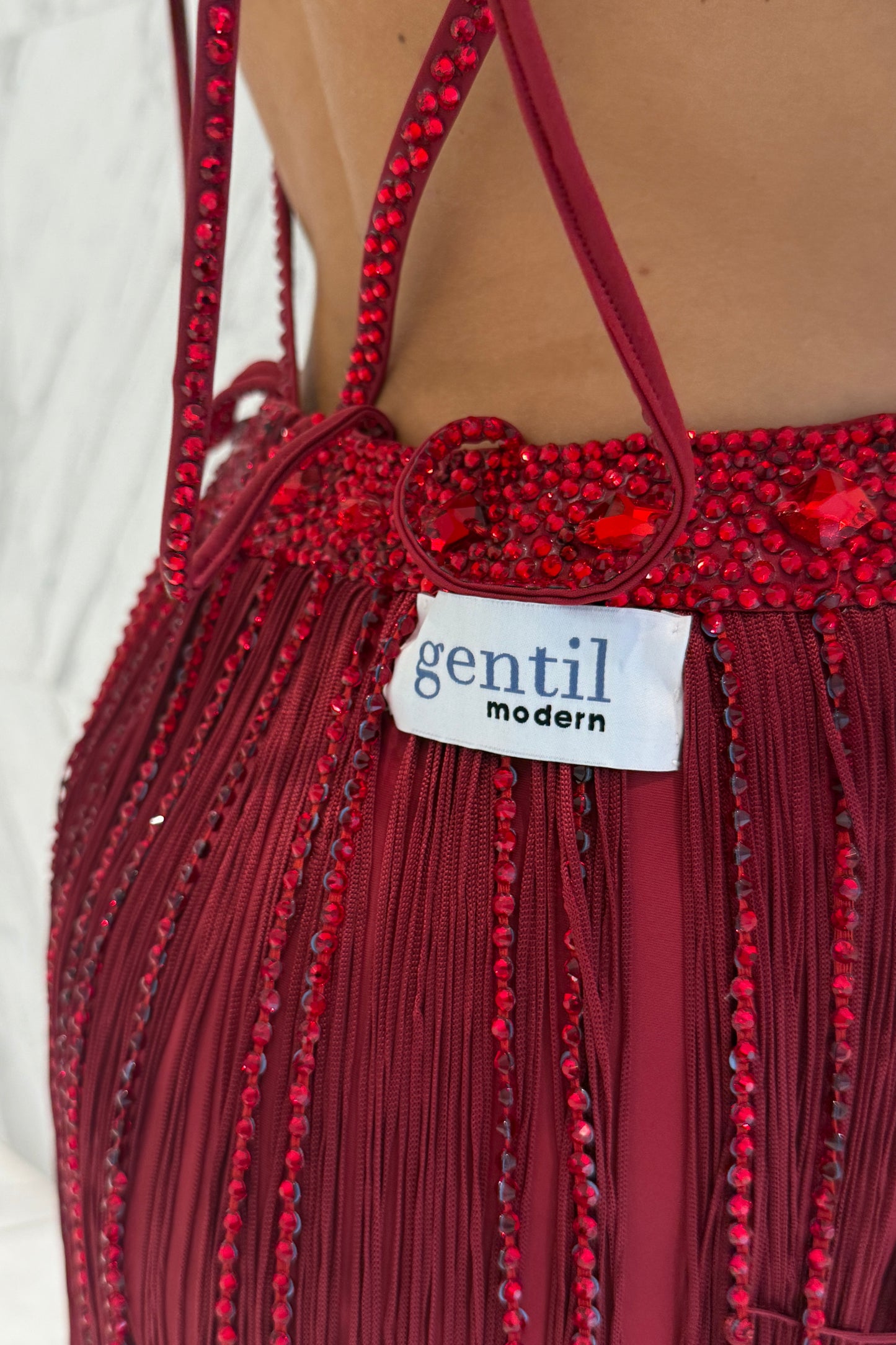 Red colour exclusive competition dress