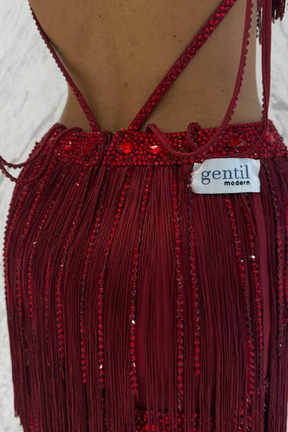 Red colour exclusive competition dress