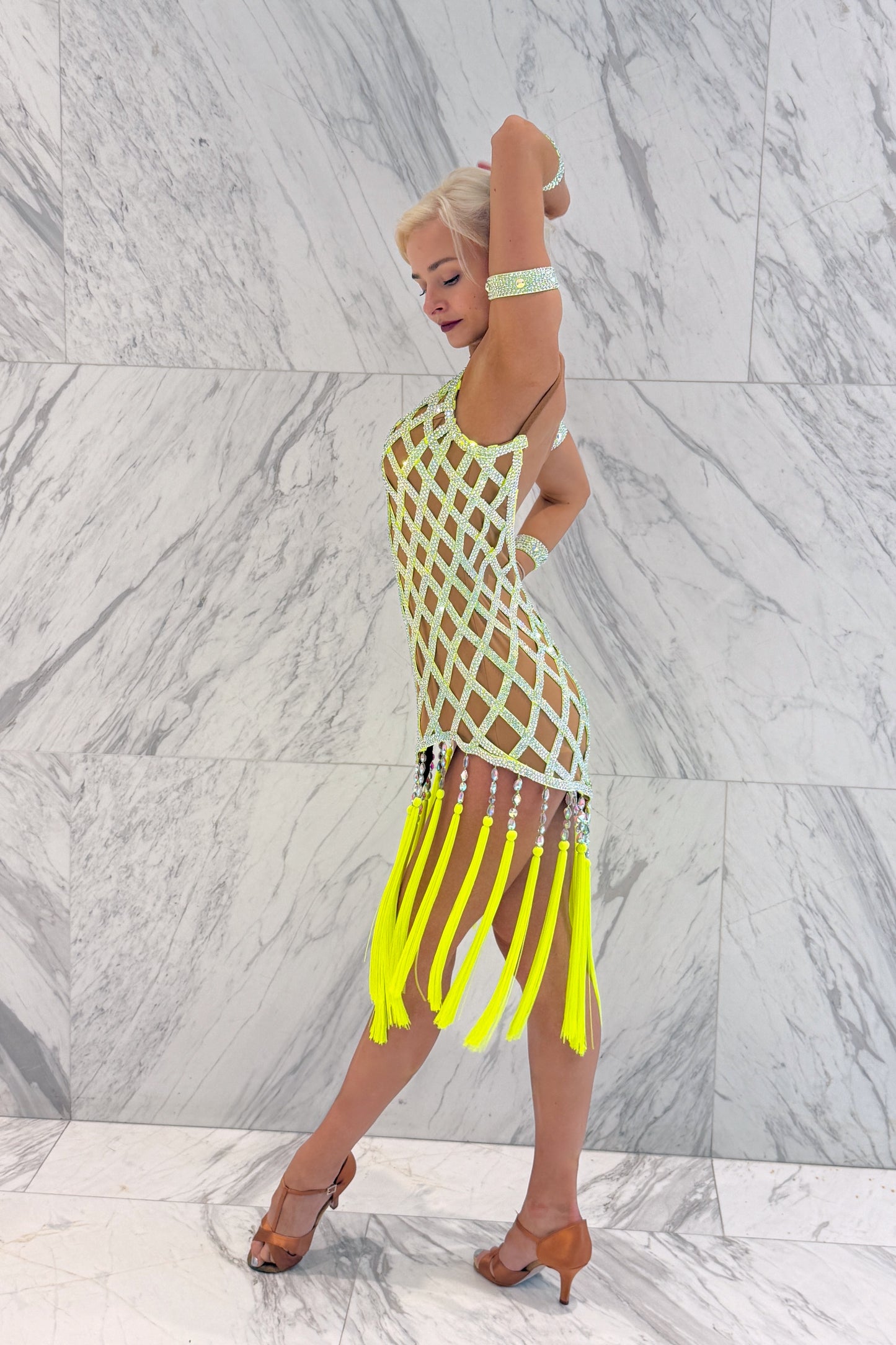 Lemon on skin colour exclusive competition dress