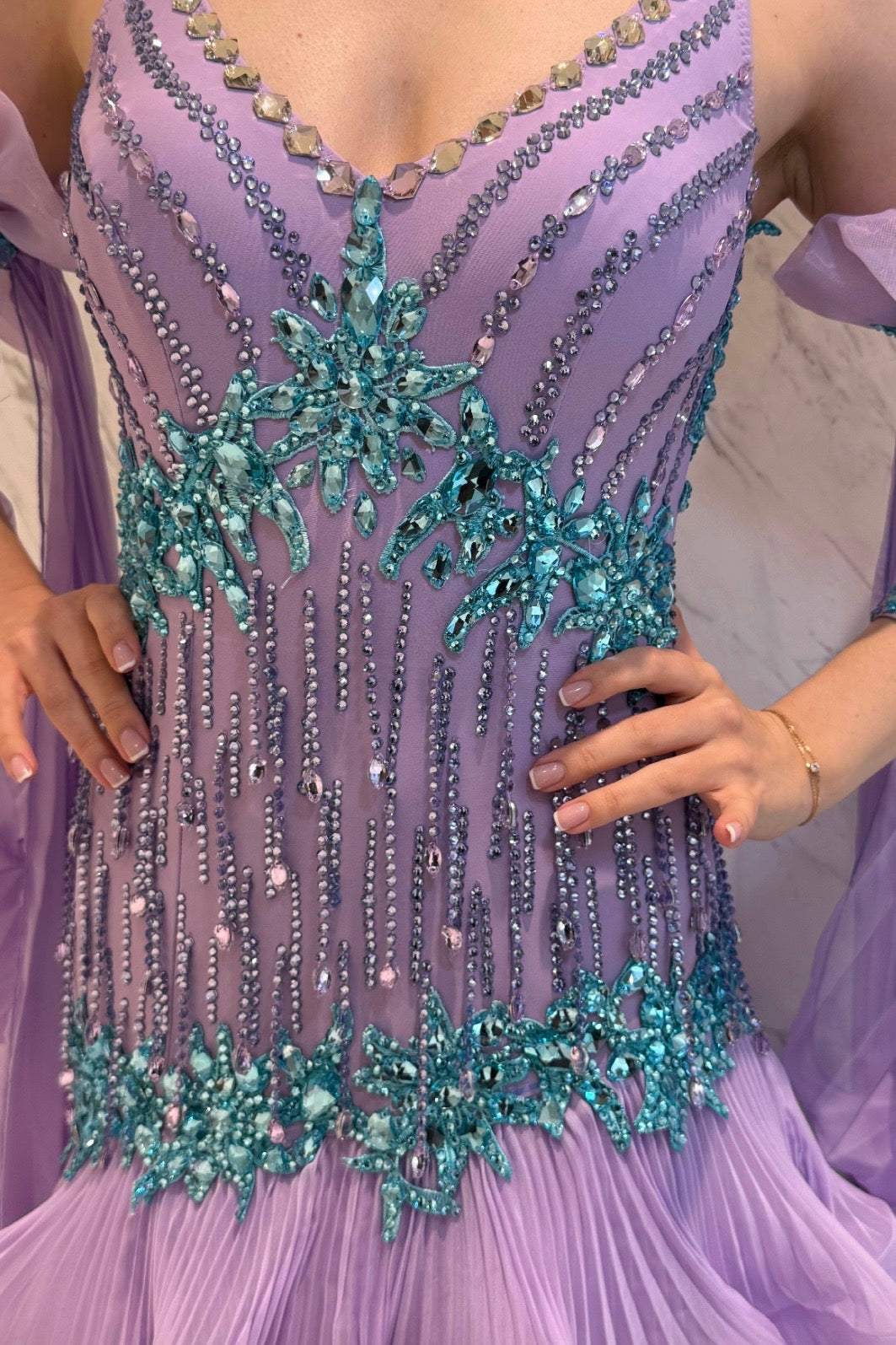 Purple exclusive competition dress